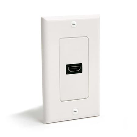 Ezgeneration Single Outlet Female HDMI Wall Plate White EZ8367